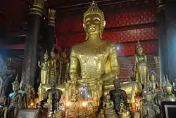 Image 37Bronze Buddha sculptures, Wat Mai, Luang Prabang (from Culture of Laos)