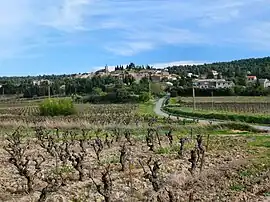 A general view of Montbrun-des-Corbières