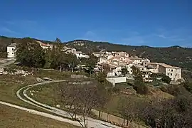 A view of the village of Sallagriffon, looking north