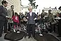 Barbara Windsor, actress, with local residents plants the last of 53 trees to be added to Weymouth Street in 2010.