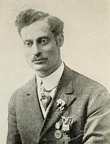 Ricks c. 1919. The medals are likely from his Army service in the Spanish–American War.