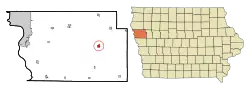 Location of Anthon, Iowa