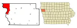 Location in Iowa
