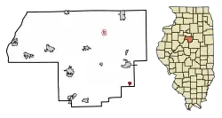 Location of Kappa in Woodford County, Illinois.