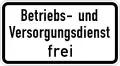 Operational and utility vehicles allowed